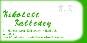 nikolett kalledey business card